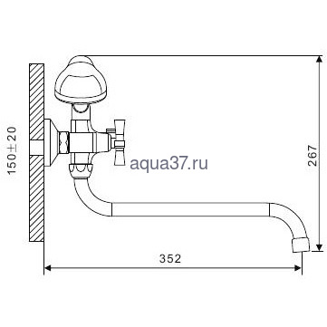 Смеситель для ванны Gappo G2243 (вид 1) Смеситель для ванны Gappo G2243 (фото, вид 1)