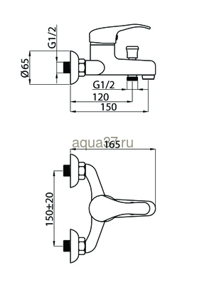 Смеситель для ванны Rubineta Star (вид 2) Смеситель для ванны Rubineta Star (фото, вид 2)