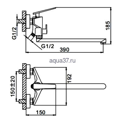 Смеситель для ванны Frap F2258 (вид 1) Смеситель для ванны Frap F2258 (фото, вид 1)