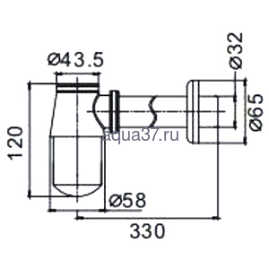 Сифон для раковины без выпуска 1 1/4" х 32 хромированный Frap F80 (вид 1) Сифон для раковины без выпуска 1 1/4" х 32 хромированный Frap F80 (фото, вид 1)