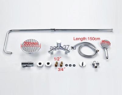 Душевая система Frap F2409 (вид 9) Душевая система Frap F2409 (фото, вид 9)