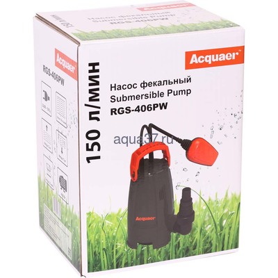 Дренажный насос 150/5 Ф Acquaer RGS-406PW (вид 7) Дренажный насос 150/5 Ф Acquaer RGS-406PW (фото, вид 7)