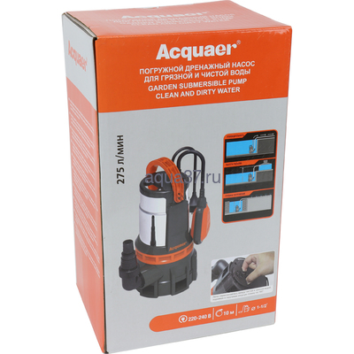 Дренажный насос 275/9 ФН Acquaer RGSM-750PSW (вид 3) Дренажный насос 275/9 ФН Acquaer RGSM-750PSW (фото, вид 3)