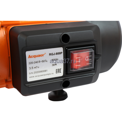 Поверхностный насос 58/38 П Acquaer RGJ-800P (вид 7) Поверхностный насос 58/38 П Acquaer RGJ-800P (фото, вид 7)