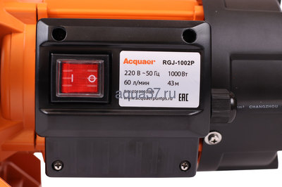 Поверхностный насос 60/43 П Acquaer RGJ-1002P (вид 2) Поверхностный насос 60/43 П Acquaer RGJ-1002P (фото, вид 2)