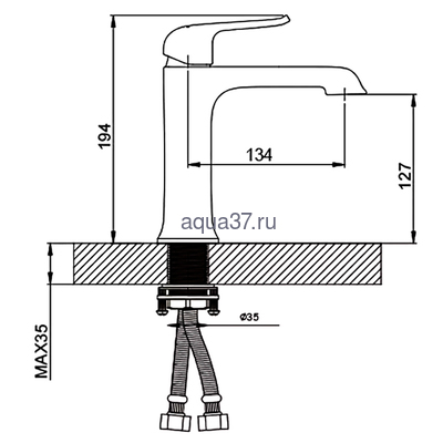 Смеситель для раковины Gappo G1050 (вид 7) Смеситель для раковины Gappo G1050 (фото, вид 7)