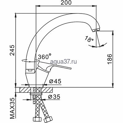 Смеситель для кухни Frap F4113-1 (вид 1) Смеситель для кухни Frap F4113-1 (фото, вид 1)