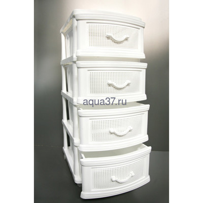 Комод Дельфин 4 секции белый (вид 1) Комод Дельфин 4 секции белый (фото, вид 1)