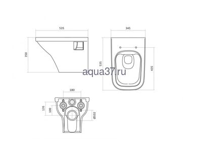 Унитаз подвесной "ЛАЙН" Santek (вид 8) Унитаз подвесной "ЛАЙН" Santek (фото, вид 8)