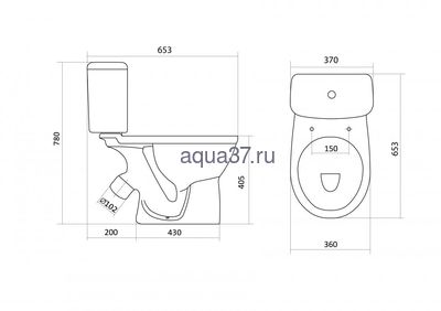 Унитаз-компакт "БОРЕАЛЬ" Santek (вид 6) Унитаз-компакт "БОРЕАЛЬ" Santek (фото, вид 6)