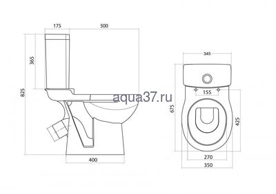 Унитаз-компакт "ВЕРСАЛЬ" Santek (вид 6) Унитаз-компакт "ВЕРСАЛЬ" Santek (фото, вид 6)