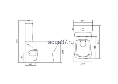 Унитаз-компакт "НЕО RIMLESS" Santek (вид 2) Унитаз-компакт "НЕО RIMLESS" Santek (фото, вид 2)