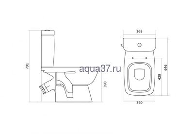 Унитаз-компакт "НЕО ЛАЙТ" Santek (вид 6) Унитаз-компакт "НЕО ЛАЙТ" Santek (фото, вид 6)