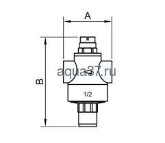 Редуктор давления поршневой 1/2" от 0,5 до 7 бар Smart (вид 1) Редуктор давления поршневой 1/2" от 0,5 до 7 бар Smart (фото, вид 1)