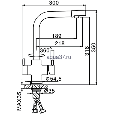 Смеситель для кухни Frap F4352-20 (вид 1) Смеситель для кухни Frap F4352-20 (фото, вид 1)