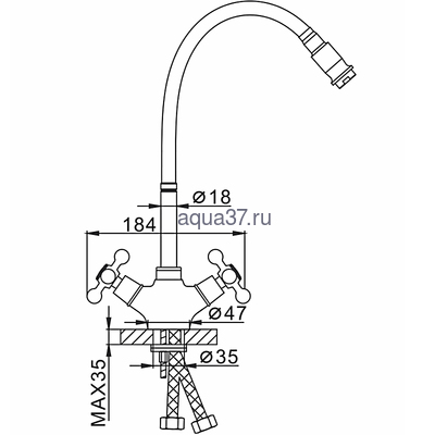 Смеситель для кухни Frap F4319-4 (вид 1) Смеситель для кухни Frap F4319-4 (фото, вид 1)