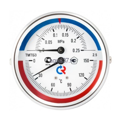 Термоманометр ТМТБ-31T Dy 80 с задним подключением 1/2", 10 бар 0-120 Росма (вид 2) Термоманометр ТМТБ-31T Dy 80 с задним подключением 1/2", 10 бар 0-120 Росма (фото, вид 2)