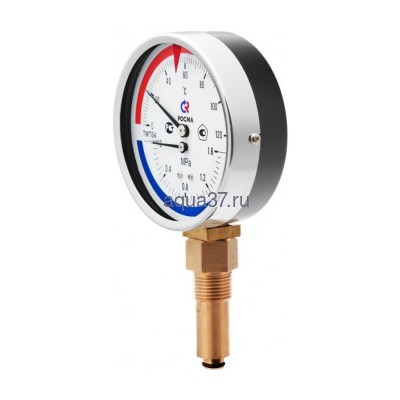 Термоманометр ТМТБ-41Р Dy 100 с нижним подключением 1/2", 10 бар 0-150 Росма (вид 1) Термоманометр ТМТБ-41Р Dy 100 с нижним подключением 1/2", 10 бар 0-150 Росма (фото, вид 1)
