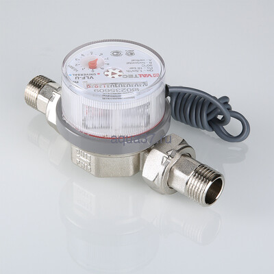 Водосчетчик универсальный с импульсным выходом VALTEC (вид 4) Водосчетчик универсальный с импульсным выходом VALTEC (фото, вид 4)