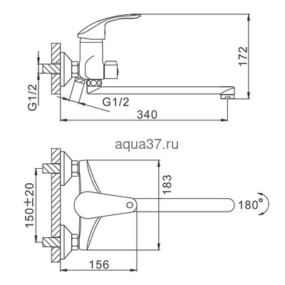 Смеситель для ванны Frap F22021 (вид 1) Смеситель для ванны Frap F22021 (фото, вид 1)