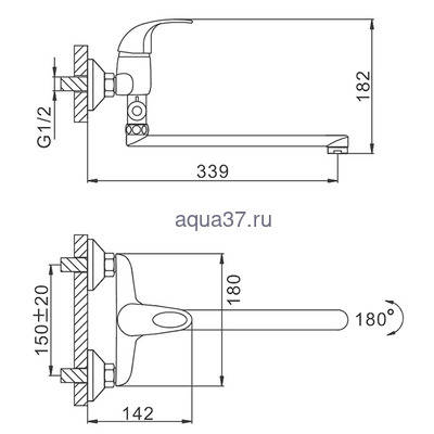 Смеситель для ванны Frap F2115 (вид 1) Смеситель для ванны Frap F2115 (фото, вид 1)