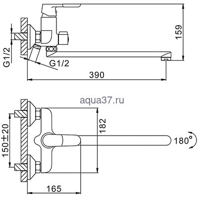 Смеситель для ванны Frap F2234 (вид 1) Смеситель для ванны Frap F2234 (фото, вид 1)