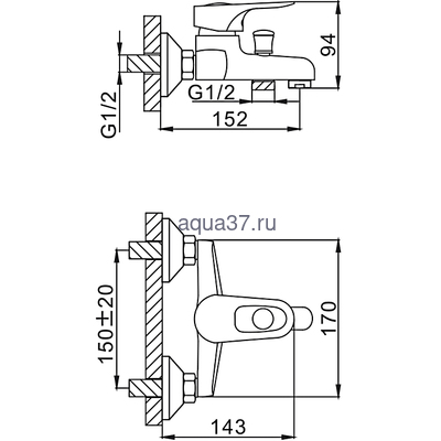 Смеситель для ванны Frap F3028-В (вид 1) Смеситель для ванны Frap F3028-В (фото, вид 1)