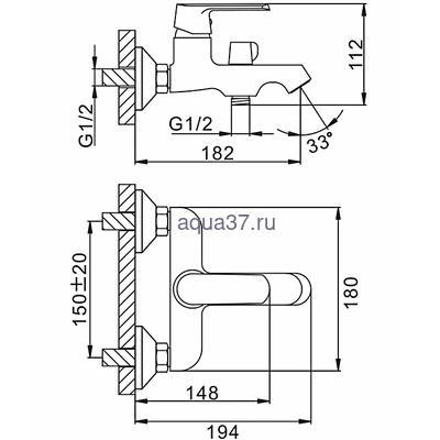 Смеситель для ванны Frap F3231 (вид 1) Смеситель для ванны Frap F3231 (фото, вид 1)