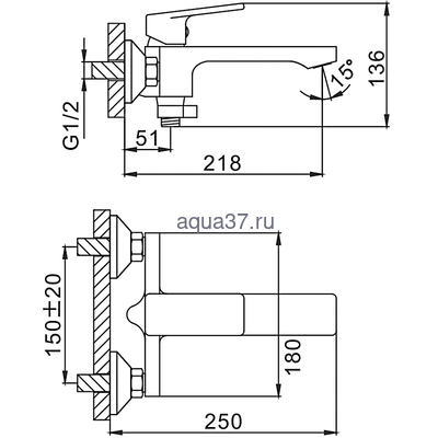 Смеситель для ванны Frap F3246 (вид 1) Смеситель для ванны Frap F3246 (фото, вид 1)