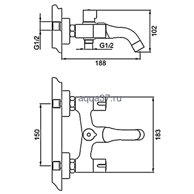 Смеситель для ванны Gappo G3249 (вид 1) Смеситель для ванны Gappo G3249 (фото, вид 1)
