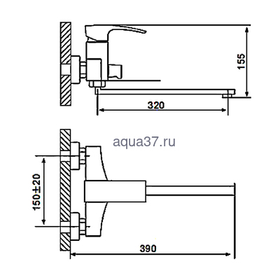 Смеситель для ванны Gappo G2207-7 (вид 12) Смеситель для ванны Gappo G2207-7 (фото, вид 12)