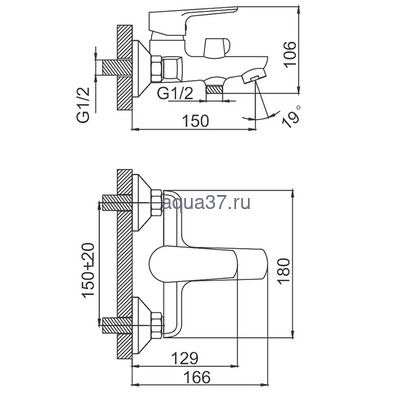 Смеситель для ванны Frud R32105 (вид 1) Смеситель для ванны Frud R32105 (фото, вид 1)