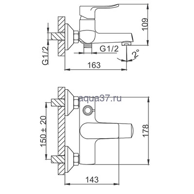 Смеситель для ванны Frud R32101 (вид 1) Смеситель для ванны Frud R32101 (фото, вид 1)