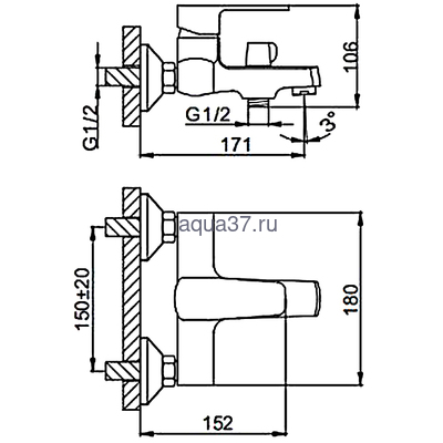 Смеситель для ванны Frud R32301 (вид 1) Смеситель для ванны Frud R32301 (фото, вид 1)