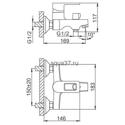 Смеситель для ванны Frud R32072 (вид 1) Смеситель для ванны Frud R32072 (фото, вид 1)