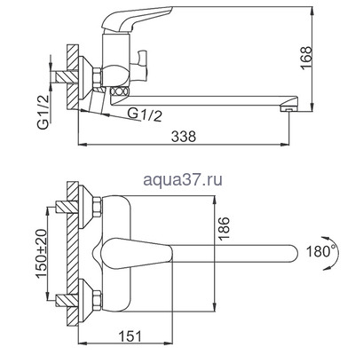 Смеситель для ванны Frud R22102 (вид 1) Смеситель для ванны Frud R22102 (фото, вид 1)