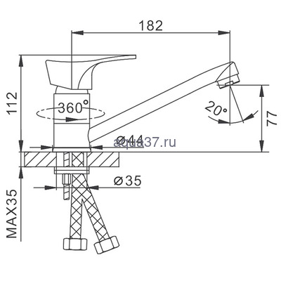 Смеситель для кухни Frap F4514-B (вид 1) Смеситель для кухни Frap F4514-B (фото, вид 1)