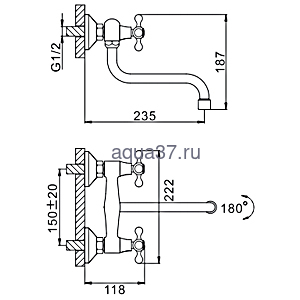 Смеситель для кухни Frap F4620 (вид 2) Смеситель для кухни Frap F4620 (фото, вид 2)
