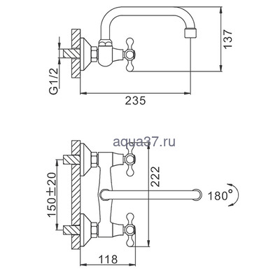 Смеситель для кухни Frap F4712 (вид 2) Смеситель для кухни Frap F4712 (фото, вид 2)