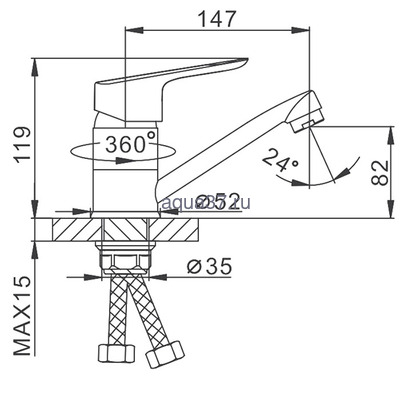 Смеситель для кухни Frap F45703-B (вид 1) Смеситель для кухни Frap F45703-B (фото, вид 1)