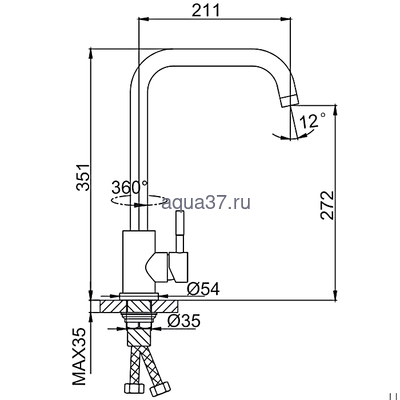 Смеситель для кухни Frud R40052 (вид 10) Смеситель для кухни Frud R40052 (фото, вид 10)