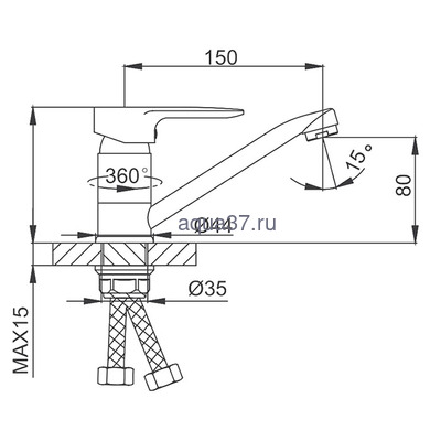 Смеситель для кухни Frud R45106 (вид 1) Смеситель для кухни Frud R45106 (фото, вид 1)