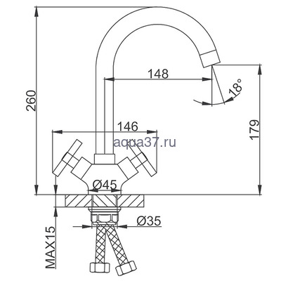 Смеситель для кухни Frud R40602 (вид 1) Смеситель для кухни Frud R40602 (фото, вид 1)
