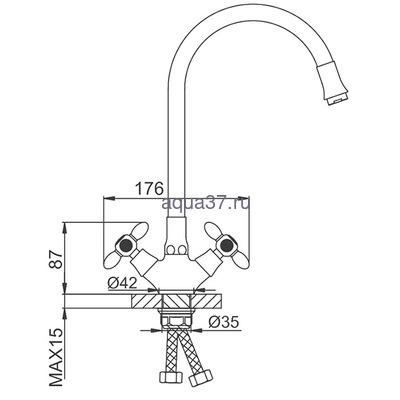 Смеситель для кухни Frud R44127-9 (вид 8) Смеситель для кухни Frud R44127-9 (фото, вид 8)