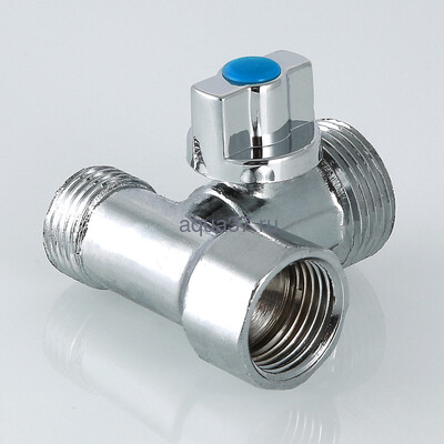Кран шаровой для сантехприборов 1/2" x 3/4" x 1/2" Valtec (вид 6) Кран шаровой для сантехприборов 1/2" x 3/4" x 1/2" Valtec (фото, вид 6)