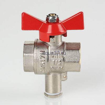 Кран шаровой для подключения датчика температуры 3/4" (вид 4) Кран шаровой для подключения датчика температуры 3/4" (фото, вид 4)