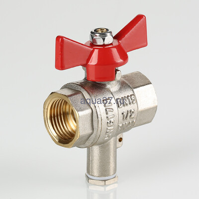 Кран шаровой для подключения датчика температуры 1" (вид 3) Кран шаровой для подключения датчика температуры 1" (фото, вид 3)