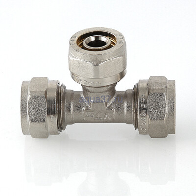 Обжимной тройник 26 x 16 x 26 Valtec (вид 3) Обжимной тройник 26 x 16 x 26 Valtec (фото, вид 3)