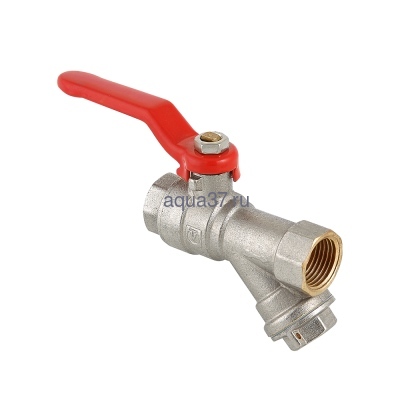 Кран шаровой с фильтром 1/2" г/г ручка Valtec Кран шаровой с фильтром 1/2" г/г ручка Valtec (фото)
