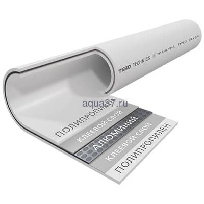 Труба PN25 D-25 армированная алюминием в центре Тебо Труба PN25 D-25 армированная алюминием в центре Тебо